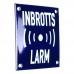 Emaljskylt INBROTTS LARM blå - vit 10 x 10 cm modell 34
