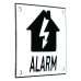 Emaljskylt ALARM flash vit - svart 10 x 10 cm modell 35 Emaljskylt ALARM flash vit - svart 10 x 10 cm modell 35