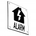 Emaljskylt ALARM flash vit - svart 10 x 10 cm modell 35 Emaljskylt ALARM flash vit - svart 10 x 10 cm modell 35
