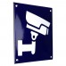 Emaljskylt CCTV Large blå - vit 15 x 15 cm modell 34