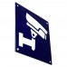 Emaljskylt CCTV Large blå - vit 15 x 15 cm modell 34