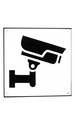 Emaljskylt CCTV Large vit - svart 15 x 15 cm modell 35 Emaljskylt CCTV Large vit - svart 15 x 15 cm modell 35