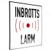 Emaljskylt INBROTTS LARM vit - svart 15 x 15 cm modell 35 Emaljskylt INBROTTS LARM vit - svart 15 x 15 cm modell 35