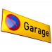 Emaljskylt Garage gul - svart 36 x 12 cm modell 31 Emaljskylt Garage gul - svart 36 x 12 cm modell 31