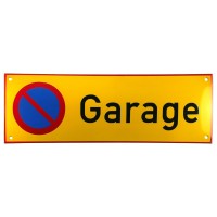 Emaljskylt Garage gul - svart 36 x 12 cm modell 31 Emaljskylt Garage gul - svart 36 x 12 cm modell 31