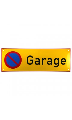Emaljskylt Garage gul - svart 36 x 12 cm modell 31 Emaljskylt Garage gul - svart 36 x 12 cm modell 31
