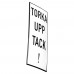 Emaljskylt TORKA UPP TACK! vit - svart 6 x 15 cm modell 20