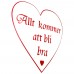 Emaljskylt Allt kommer att bli bra vit - röd 25 x 25 cm modell 42 Emaljskylt Allt kommer att bli bra vit - röd 25 x 25 cm modell 42