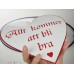 Emaljskylt Allt kommer att bli bra vit - röd 25 x 25 cm modell 42 Emaljskylt Allt kommer att bli bra vit - röd 25 x 25 cm modell 42