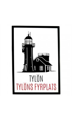 Emaljmotiv Tylöns fyrplats vit - svart x cm modell S1 Emaljmotiv Tylöns fyrplats vit - svart x cm modell S1