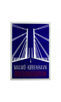 Emaljmotiv Öresundsbron blå - vit x cm modell S1 Emaljmotiv Öresundsbron blå - vit x cm modell S1