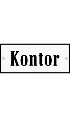 Emaljskylt Kontor vit - svart 12 x 5 cm modell 4 Emaljskylt Kontor vit - svart 12 x 5 cm modell 4