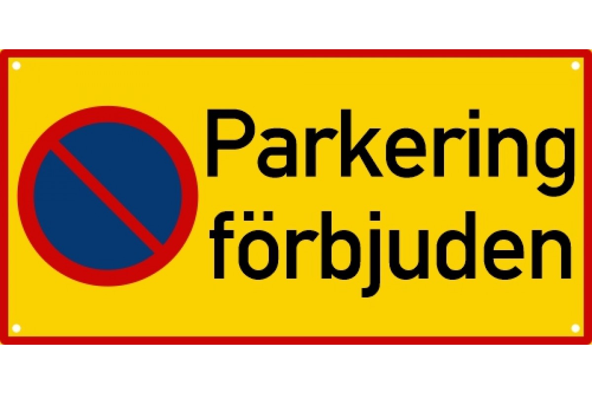 Emaljskylt Parkering förbjuden 36 x 18 cm Emaljskylt Parkering förbjuden 36 x 18 cm